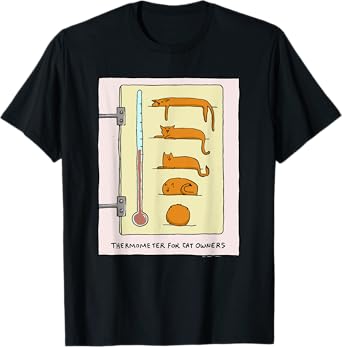 Cat Thermometer for Fun and Gifts T-Shirt Men Women Kids T-Shirt
