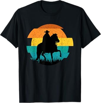 Peruvian Paso Fino Gaited Horse Retro Sun Style T-Shirt