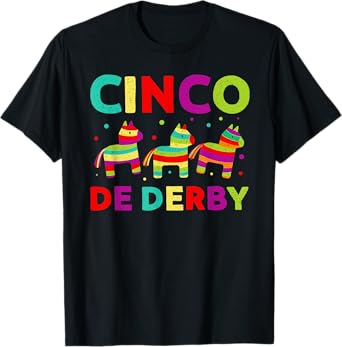 Funny Horse Racing Vintage Cinco De Derby KY Derby Horse T-Shirt