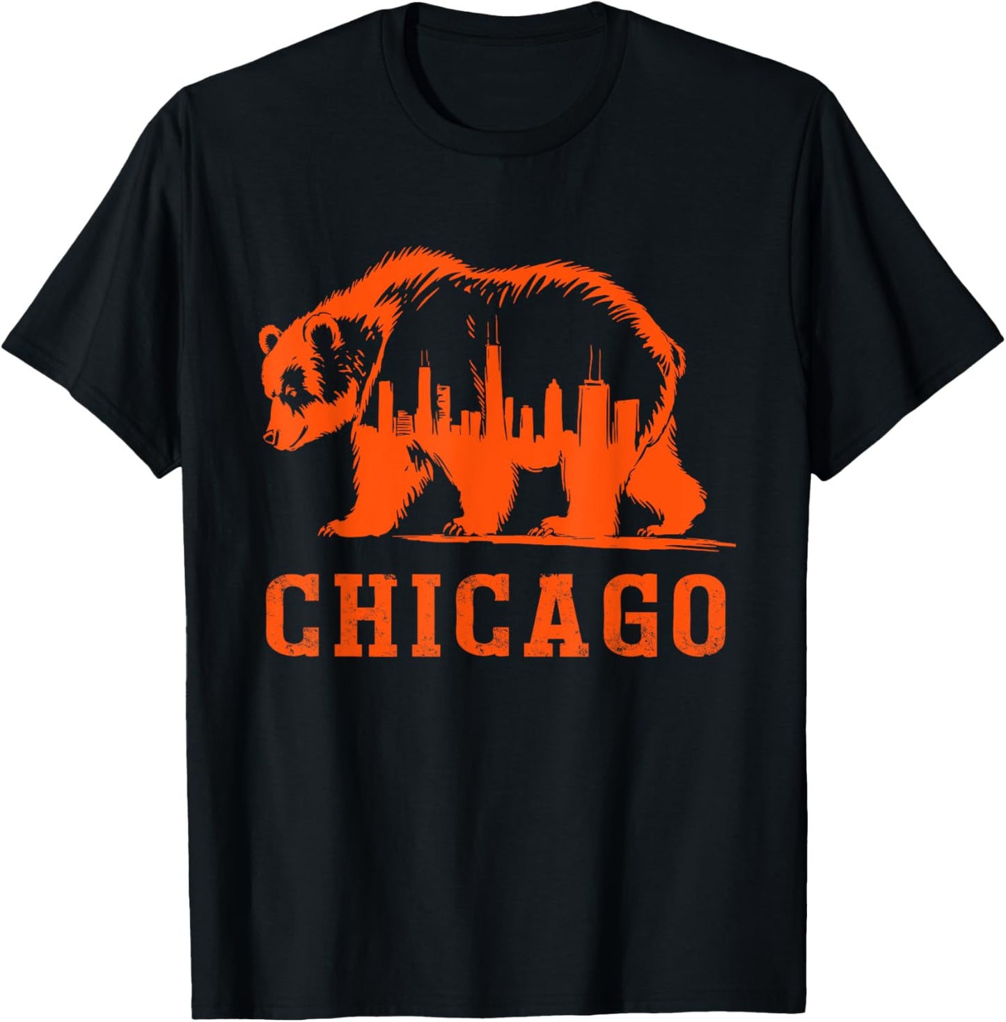 Vintage Orange Chicago name Retro 70s 80s Classic T-Shirt