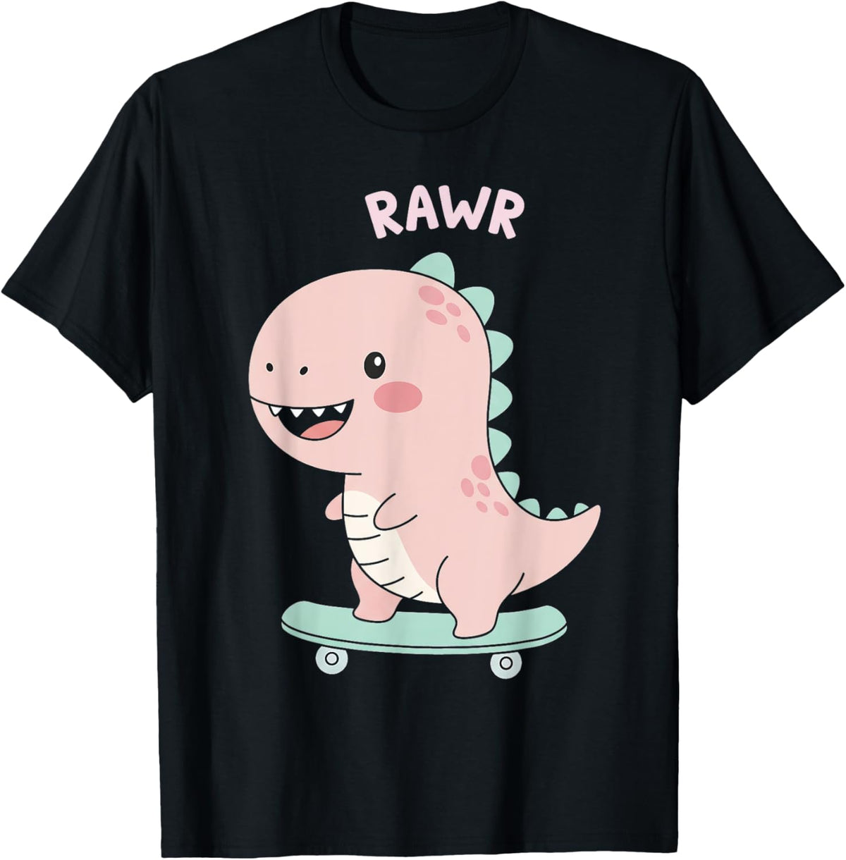 Skater Dinosaur Cartoon T-Shirt