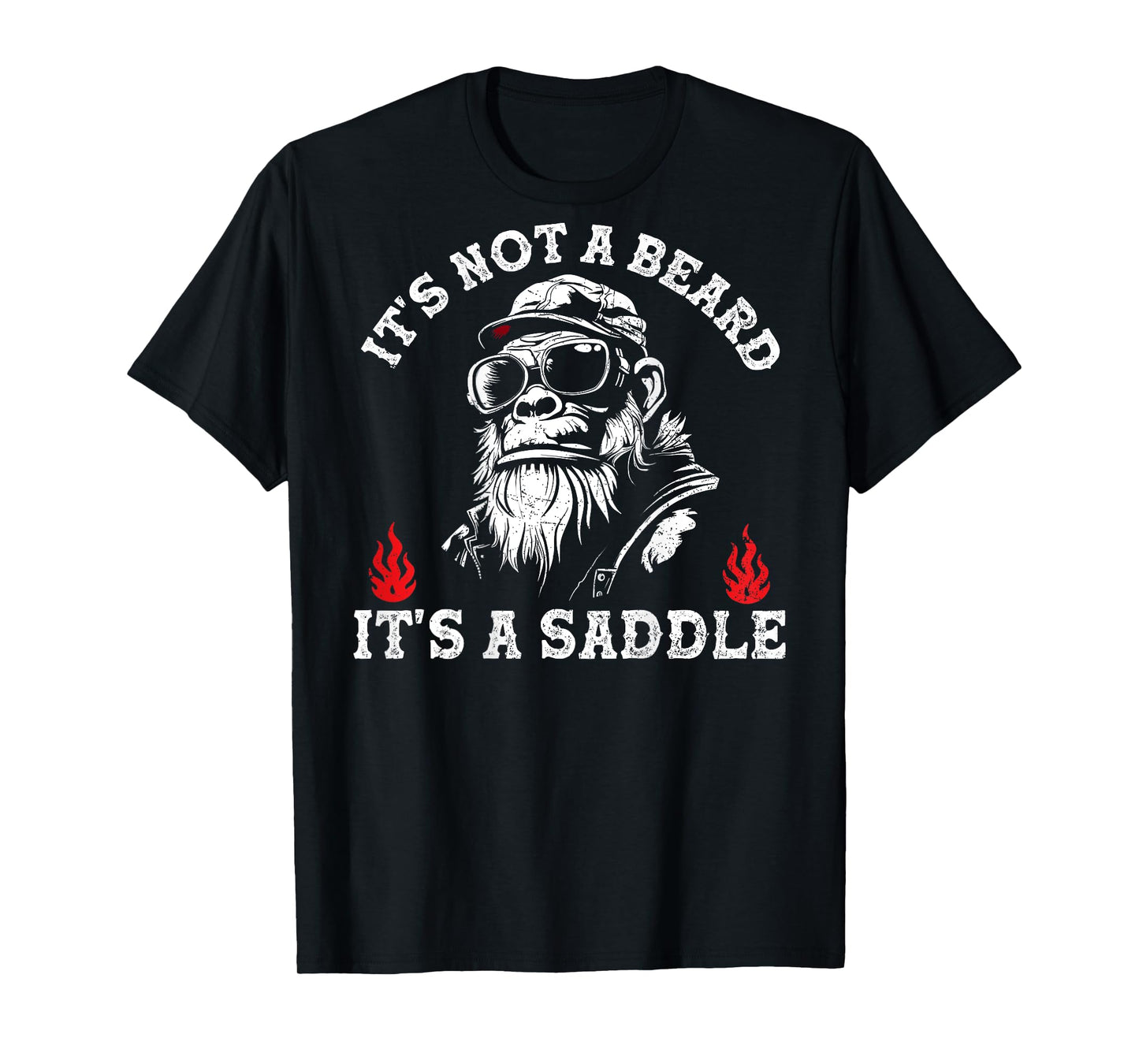 It's Not A Beard It's A Saddle Monkey Funny T-Shirt