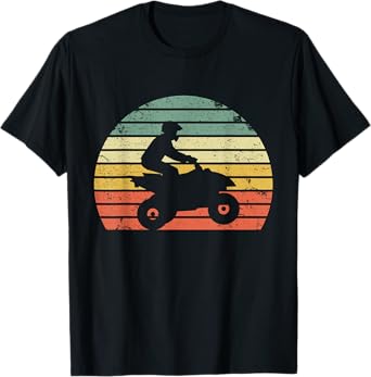 Vintage ATV 4 Wheeler Shirt Silhouette Retro Quad TShirt Tee T-Shirt