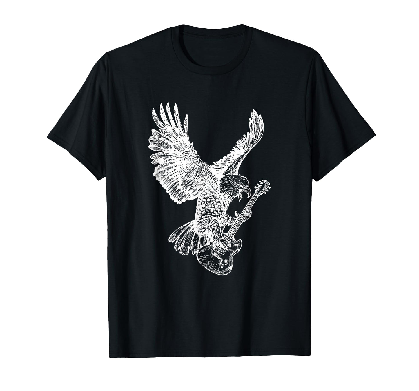 SEEMBO Eagle Playing Guitar Guitarist Musician Music Band T-Shirt