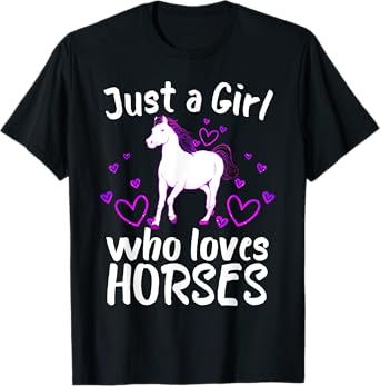 Funny Horse Gift Horse Lover Accessories & Stuff Cool Horse For Women Girls Cowgirl Unique Horse Racing T-Shirt