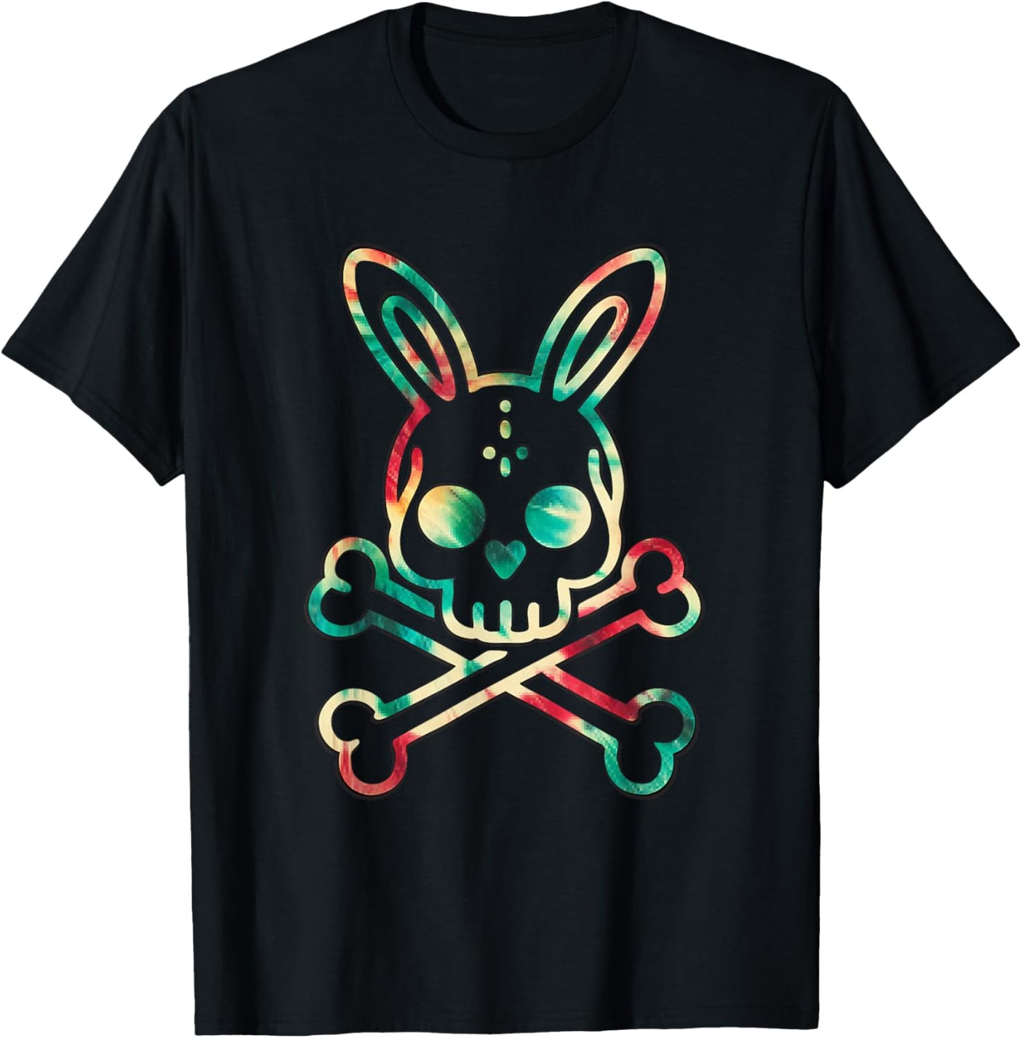 Bunny Skull Rabbit Bunny Skeleton Crossbones Tie Dye Men T-Shirt