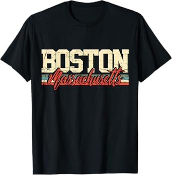Boston Massachusetts Vintage Gift T-Shirt