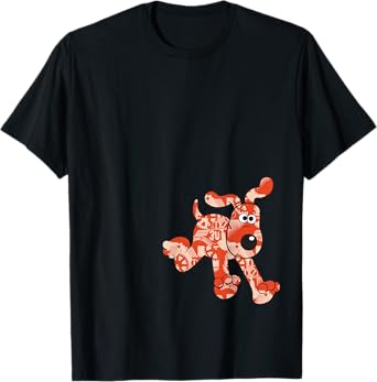 Wallace & Gromit Gromit Gears Logo T-Shirt, Unisex-Adults, Black, Small, Short Sleeve, Cotton Blend, Classic Fit, Pull On, Crew Neck, Plain Back