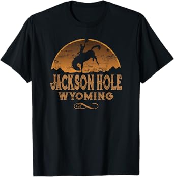 Jackson Hole Wyoming WY Wild West Rodeo Cowboy T-Shirt