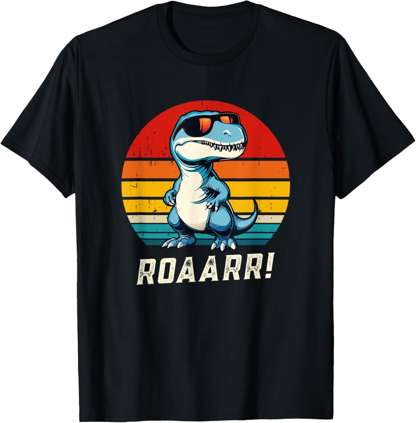 Retro Roaring T-Rex Dinosaur T-Shirt