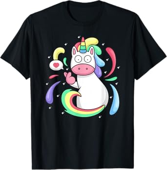 Funny Unicorn Heart Finger Korea Wide Open Eyes Meme Unicorn T-Shirt