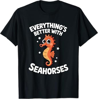 Cute Seahorse Lover Adults or Kids Boys Girls Seahorses T-Shirt