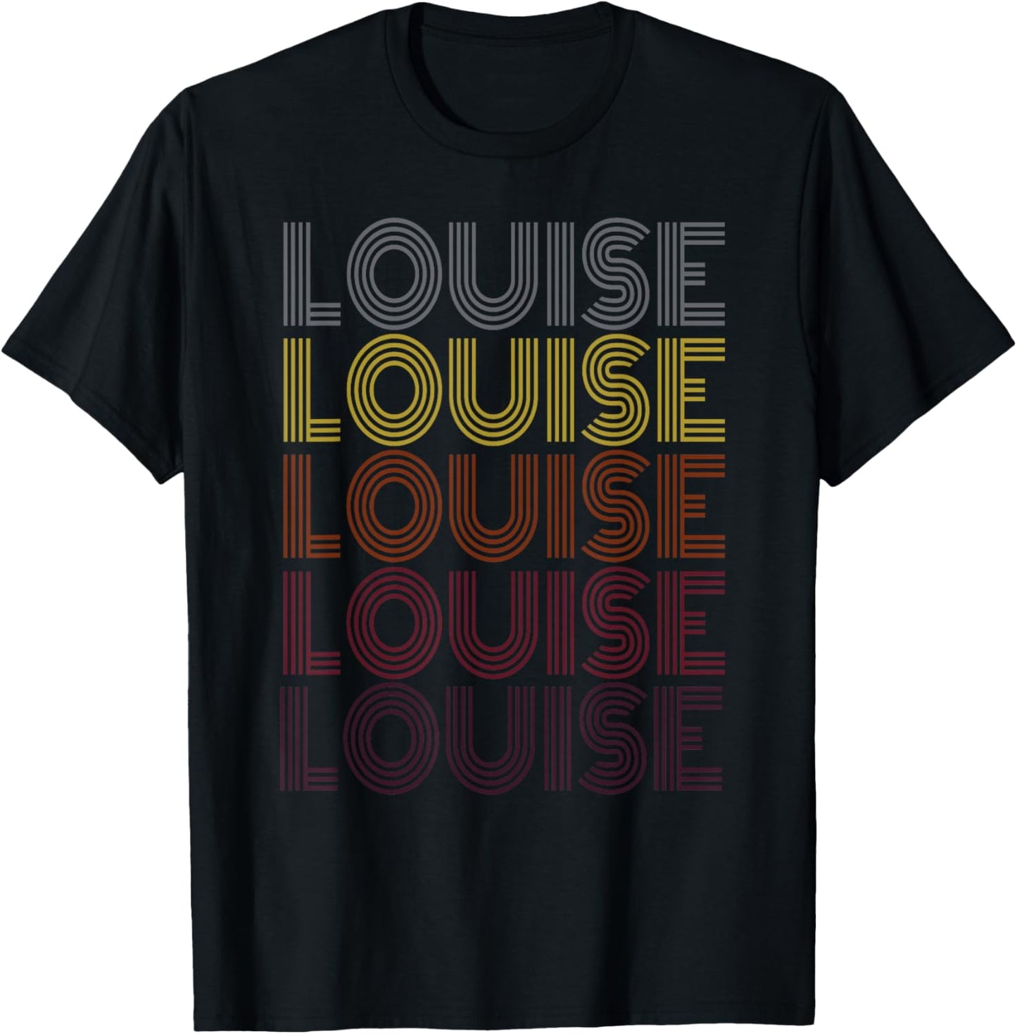 First Name Louise Retro Pattern Vintage Style T-Shirt