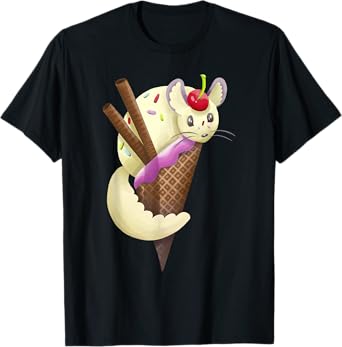 Punny Cute Vanilla Chinchilla Ice Cream Sundae for Women T-Shirt