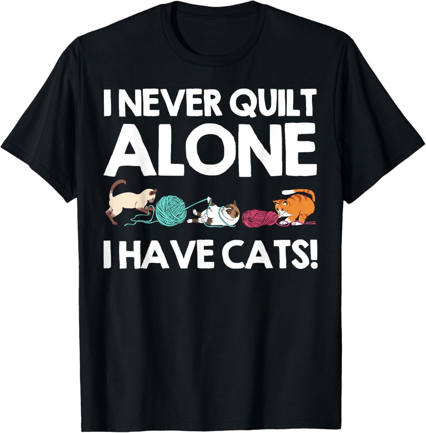Funny Quilting Gift For Women Cat Quilt Pet Lover Quilter T-Shirt