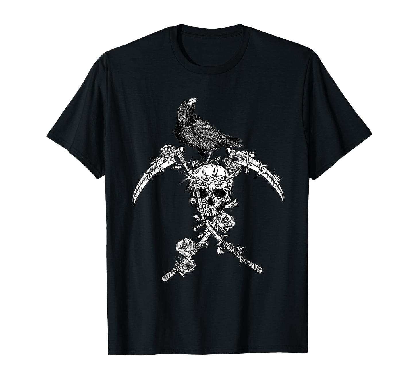 Crow Skull Raven Norse Viking Style gift for Vikings Lover T-Shirt