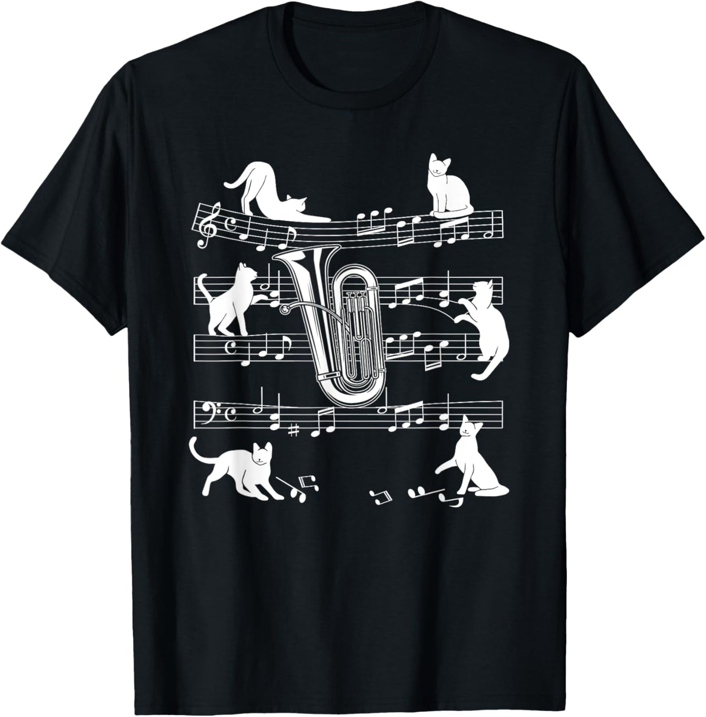 Tubist Cats for Cat loving Tuba player T-Shirt