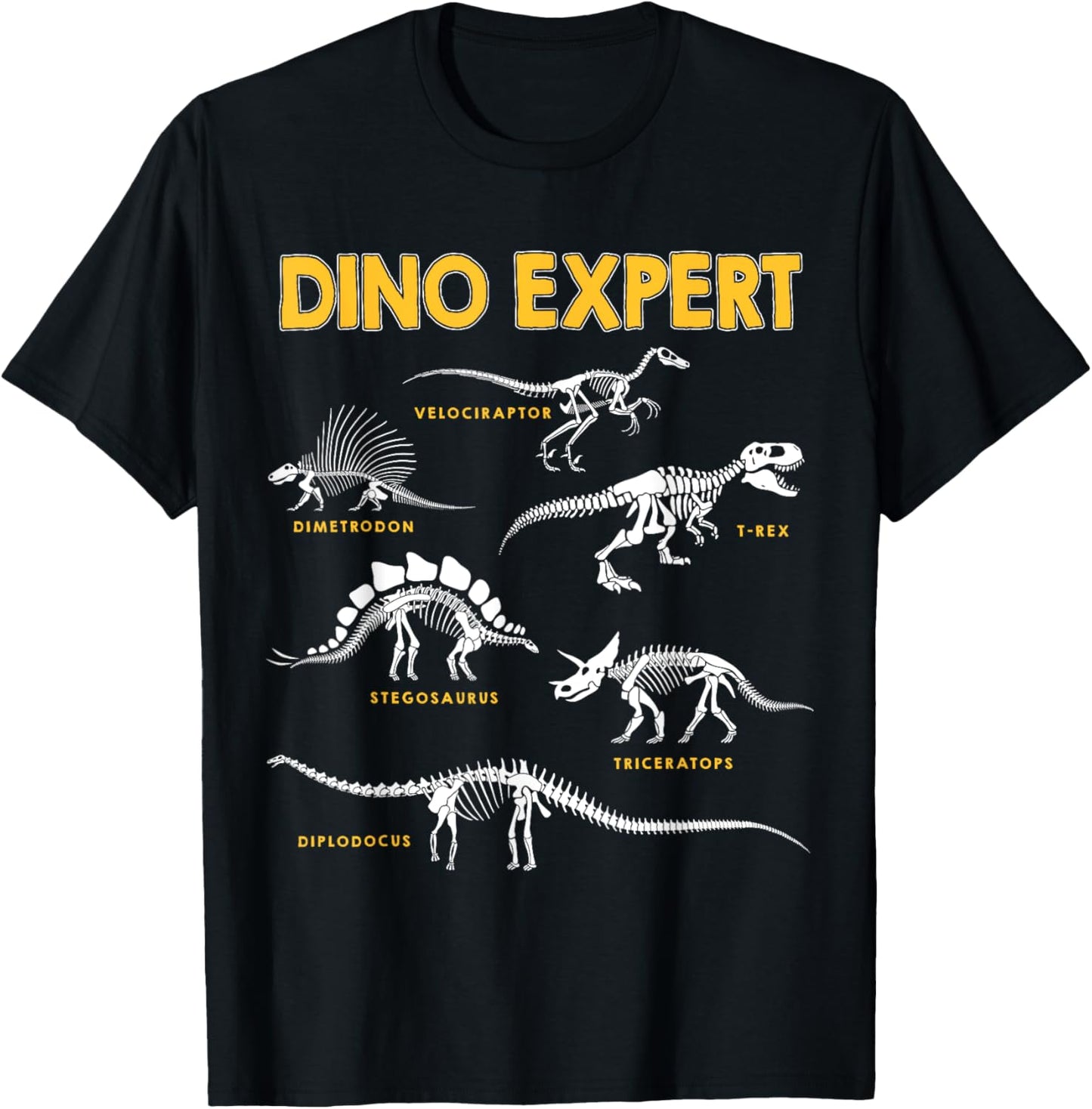 Boys Dinosaur Shirt Dino Expert Paleontologist Fossils Kids T-Shirt