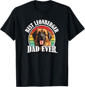 Funny Retro Vintage Best Leonberger Dad Lover T-Shirt