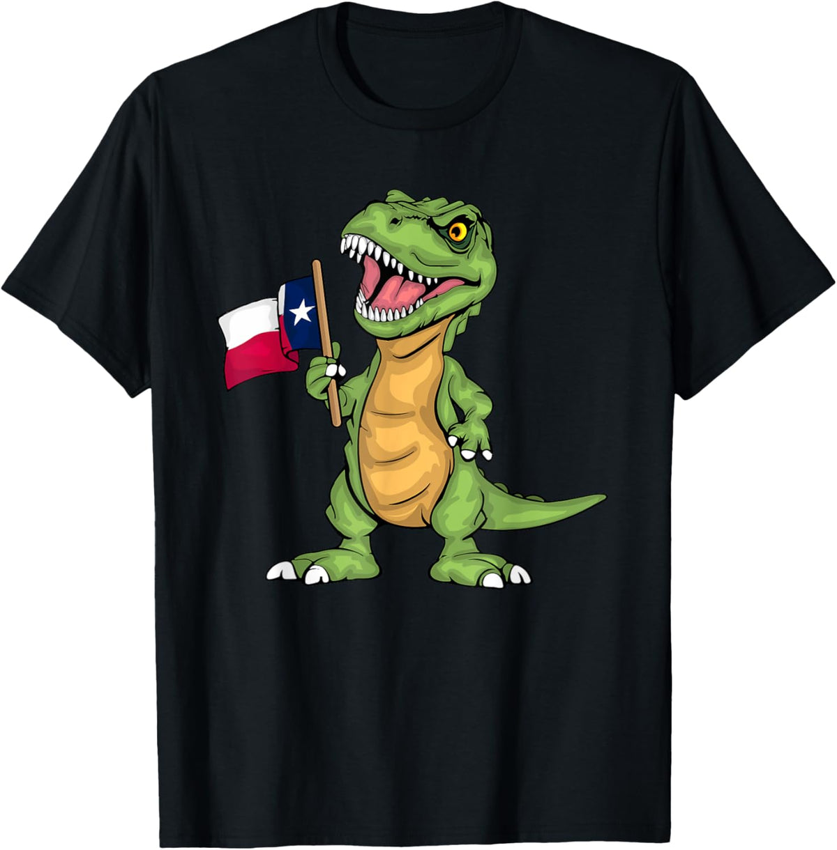 Texas Lover Kids Dinosaur Lover USA Texas Flag T-Shirt