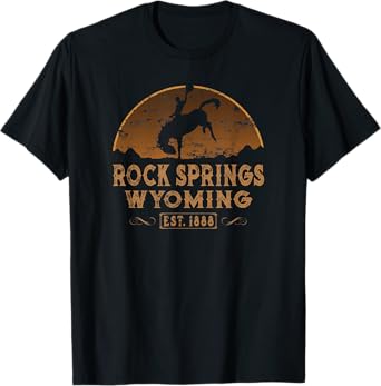 Rock Springs Wyoming WY Wild West Rodeo Cowboy T-Shirt
