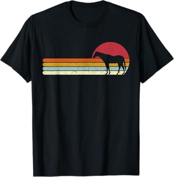 Sunset | Horse Riding Funny Horses T-Shirt
