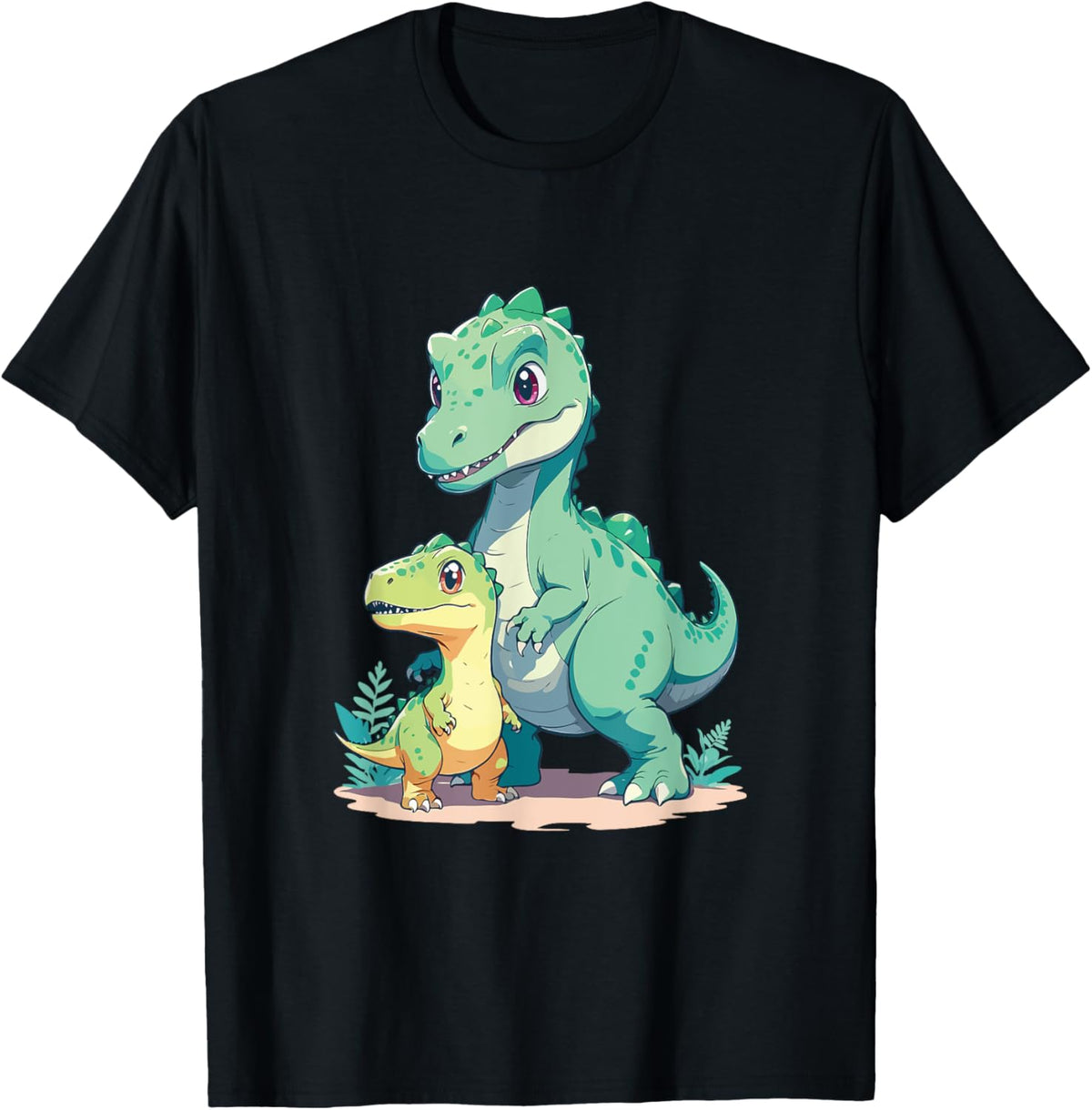 Cute Baby and Adult Dinosaur Graphic for Dino Lovers T-Shirt