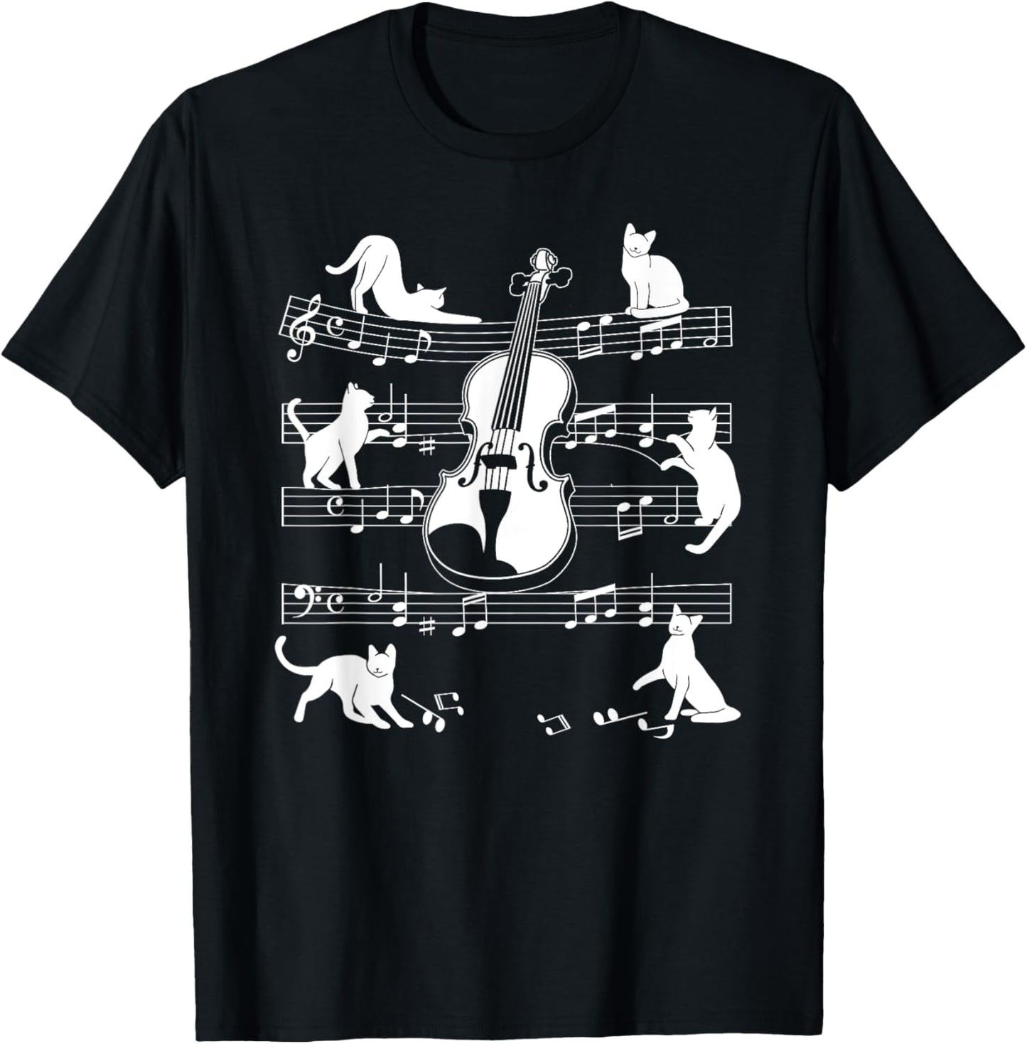 Violinist Cats for Cat loving Violin player T-Shirt