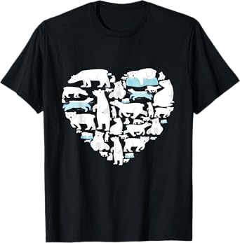 Polar Bear Lover polar bear heart valentine gift men women T-Shirt