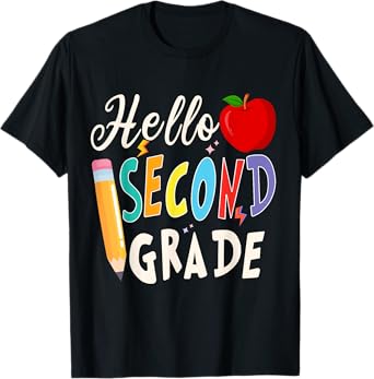 Hello Second Grade Team 2nd Grade Back to School Teacher kid T-Shirt
