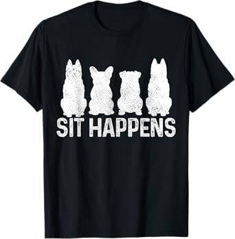 Sit Happens Dog Training Trainer Funny Dog T-Shirt