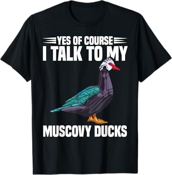 Muscovy Duck Dad Muscovy Duck Necklace Food Muscovy Ducks T-Shirt, Small, Black
