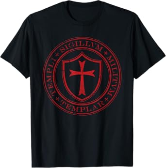 Distressed Knights Templar Cross, Seal of Soldiers T-Shirt T-Shirt