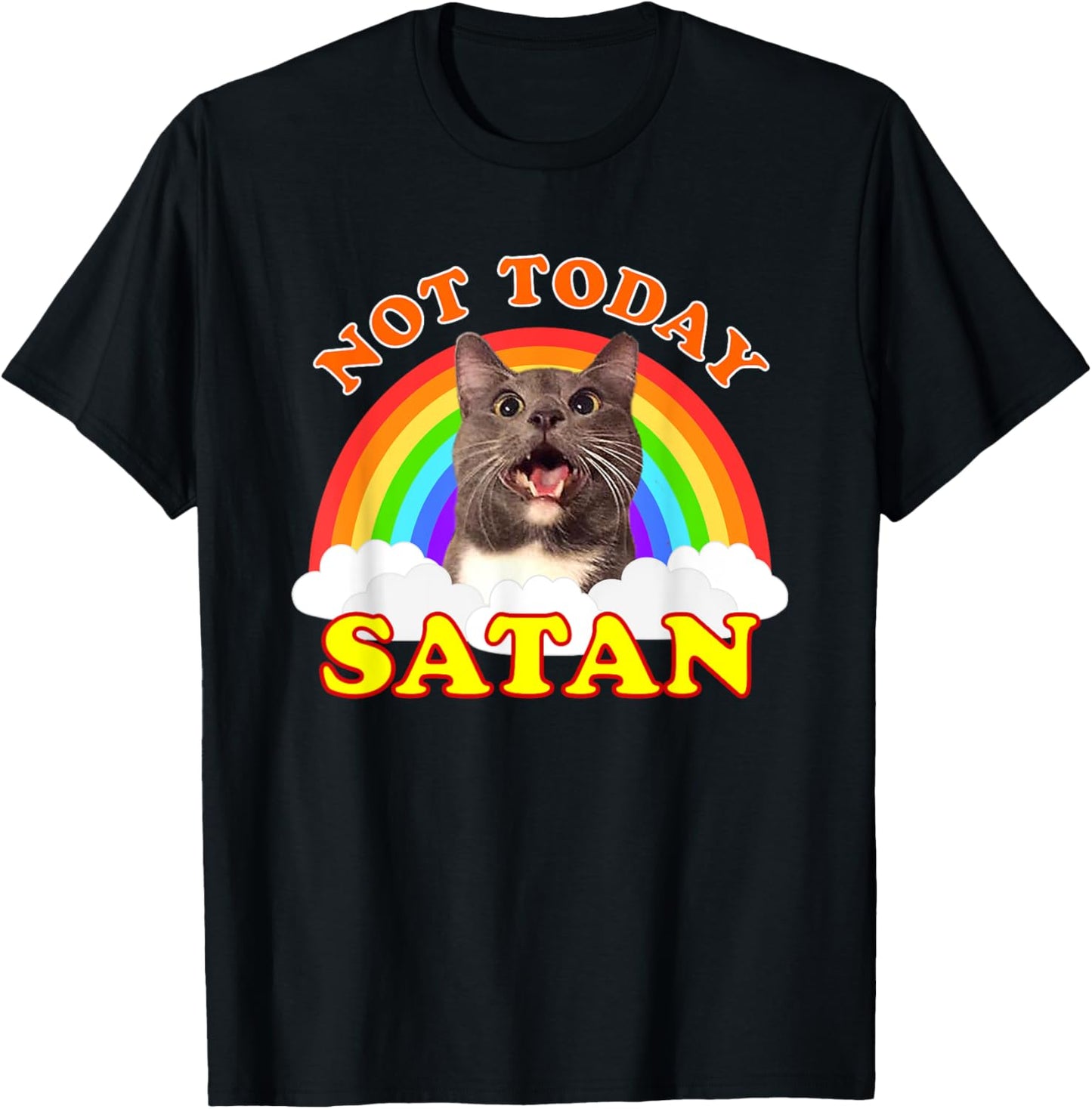 Funny Not Today Satan Cat T-Shirt