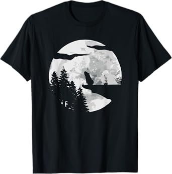 Guinea Pig Silhouette At Night With A Moon - Guinea Pig T-Shirt