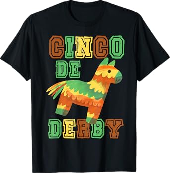 Funny Horse Racing Vintage Cinco De Derby KY Derby Horse T-Shirt