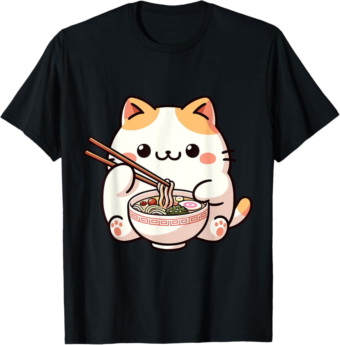 Ramen Neko Cat Anime Kawaii T-Shirt