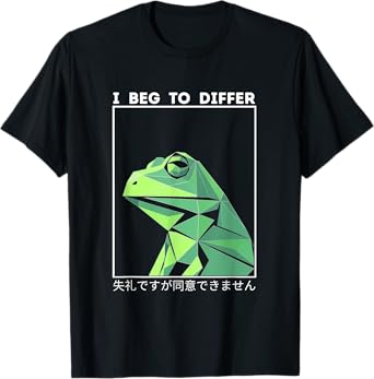 I Beg To Differ Frog Japanese Green Frog T-Shirt