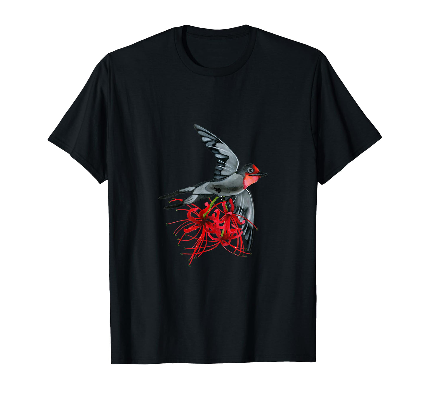Swallowtail in flight with red spider lilies bird wings air T-Shirt