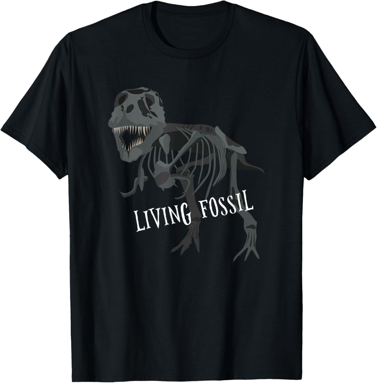 Living Fossil Tyrannosaurus Rex Skeleton T-Rex Funny T-Shirt T-Shirt