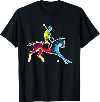 Horse Polo Player - Colorful Polo Sports Horseback Riding T-Shirt