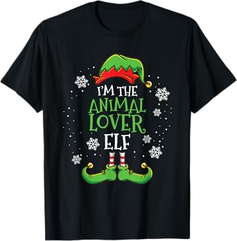 Im The Animal Lover Elf Christmas T-Shirt