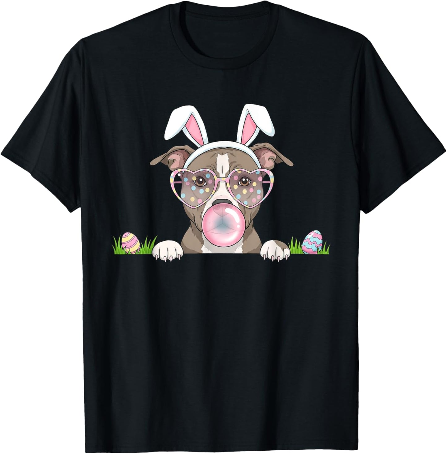 Pitbull Bunny Bubble Gum Easter Day Womens Mens Kids T-Shirt
