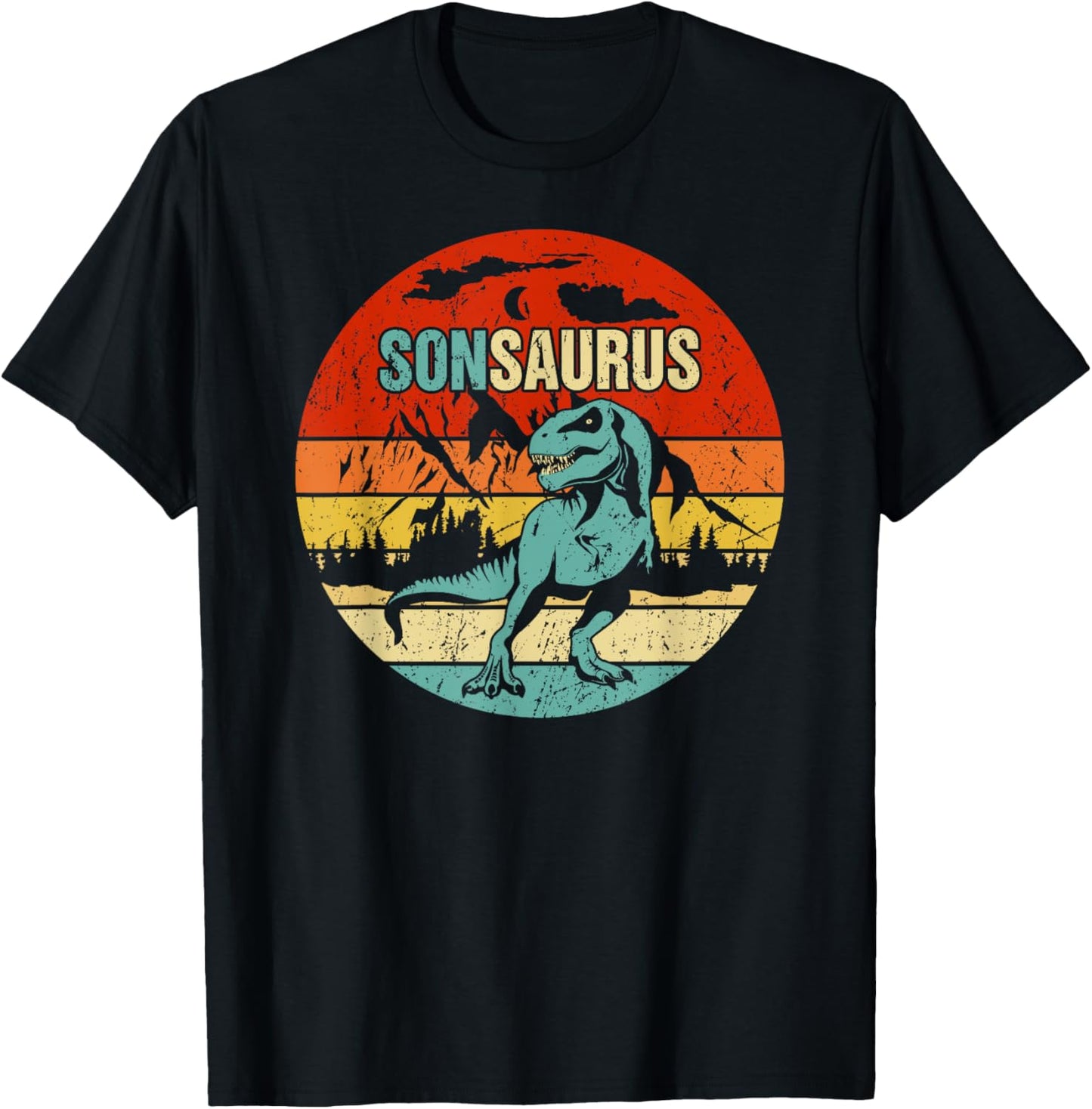 Sonsaurus Sons Birthday Funny T rex Son Saurus Dinos Lover T-Shirt
