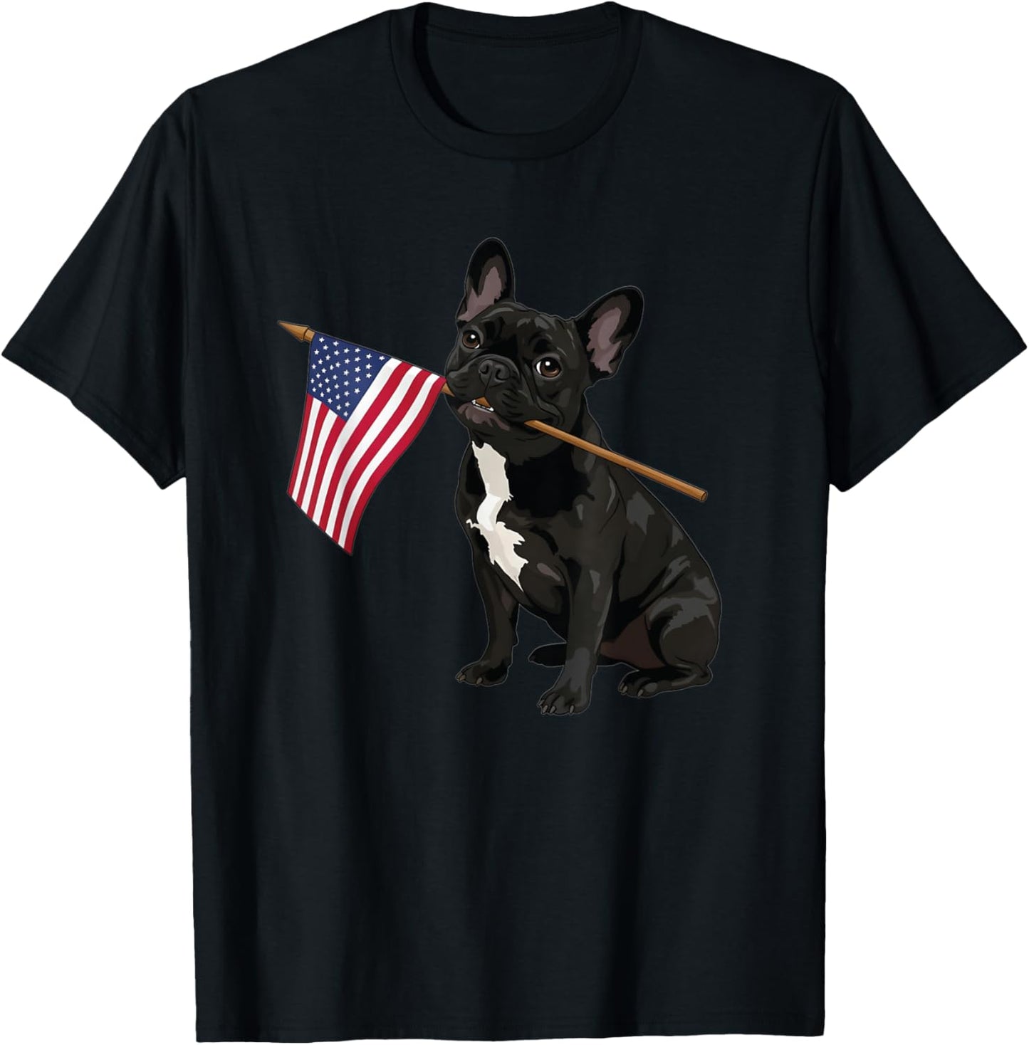 USA Patriot 4th of July French Bulldog Dog Mom Women Men T-Shirt