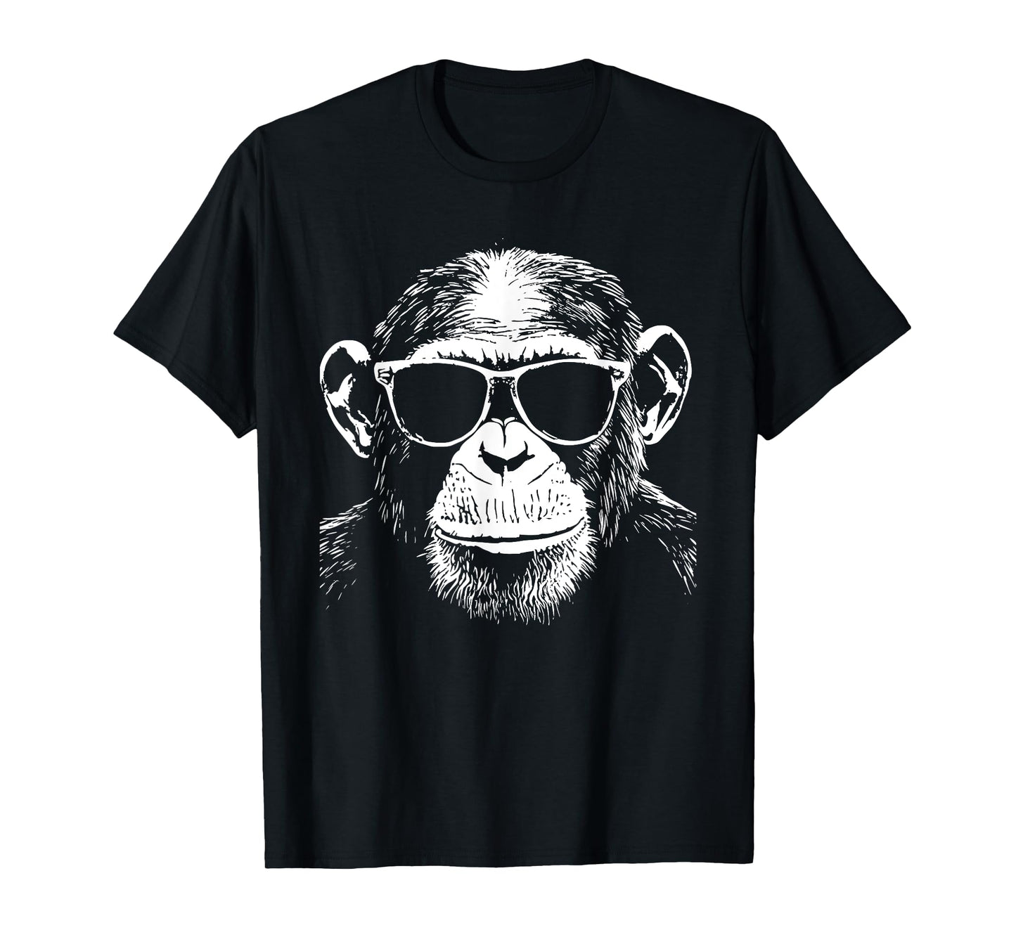 Funny Chimpanzee Monkey Sunglasses T-Shirt