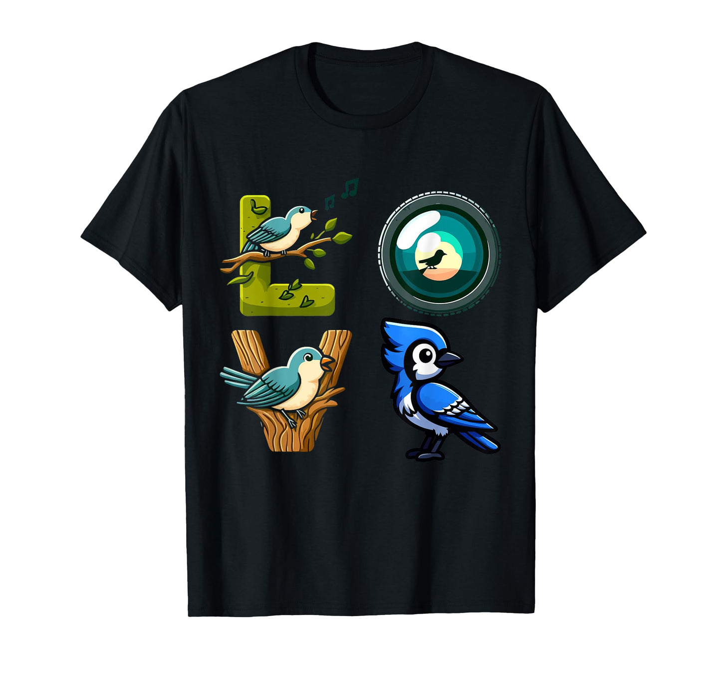 Funny Bird Watching Apparel Cool Bird Lover Present Designs T-Shirt