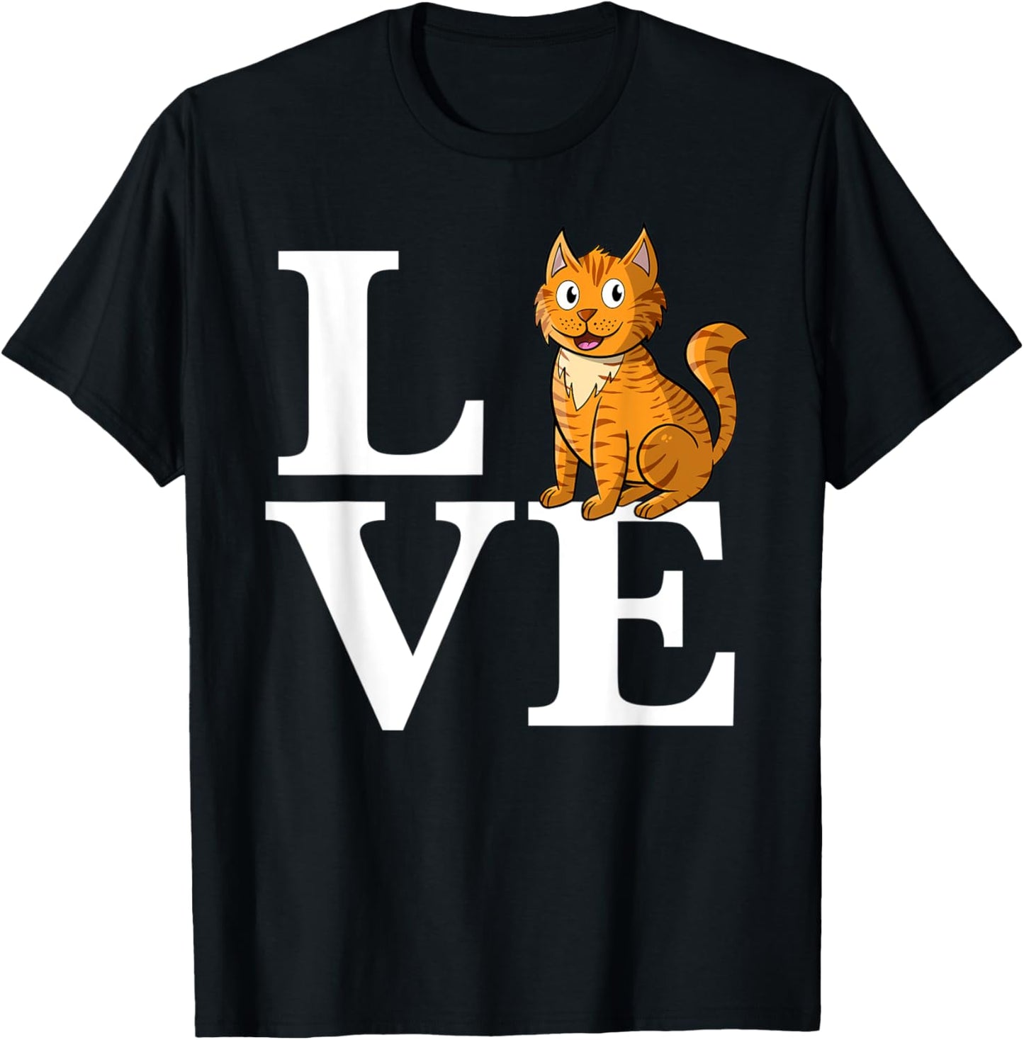 Orange cat face Love Ginger Cat T-Shirt