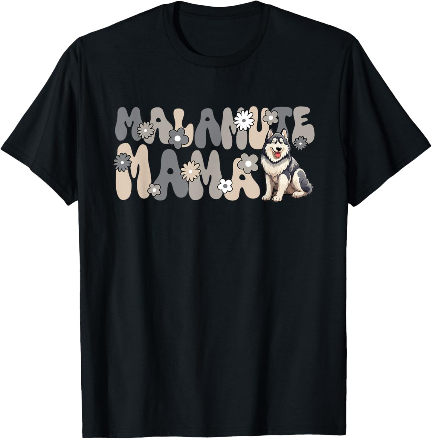 Alaskan Malamute Groovy World's Best Malamute Mama T-Shirt