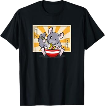 Kawaii Ramen Pet Chinchilla Lover T-Shirt